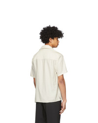 AMI Alexandre Mattiussi Off White Embroidered Ami De Coeur Short Sleeve Shirt