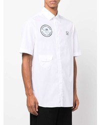 Raf Simons X Fred Perry Patch Detail Short Sleeve Shirt