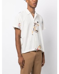 Bode Spread Collar Embroidered Shirt