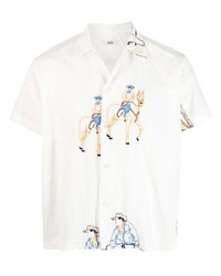 Bode Spread Collar Embroidered Shirt