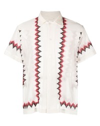 Bode Zigzag Embroidered Shirt