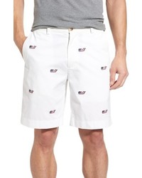 Vineyard Vines Whale Flag Breaker Embroidered Cotton Shorts