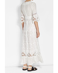 Anna Sui Embroidered Dress With Silk