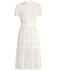 Temperley London Etta Embroidered Cotton And Silk Blend Dress