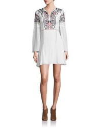 Parker Milly Silk Embroidered Dress