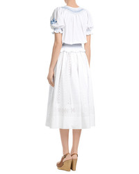 Vanessa Bruno Cotton Skirt With Embroidery