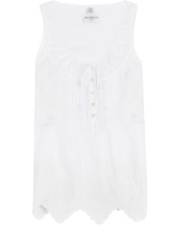 True Religion Sleeveless Cotton Top With Embroidery