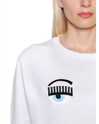 Chiara Ferragni Flirting Embroidered Cotton Sweatshirt