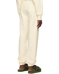 Late Checkout Off White Embroidered Lounge Pants