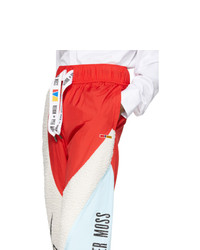 Reebok By Pyer Moss White And Red Collection 3 Sherpa Track Pants