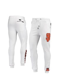 PRO STANDARD White San Francisco Giants Team Logo Jogger Pants At Nordstrom
