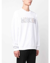 Moschino Embroidered Logo Cotton Sweatshirt