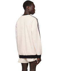 adidas Originals Off White Embroidered Sweatshirt