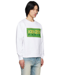 Kenzo White Paris Embroidered Sweatshirt