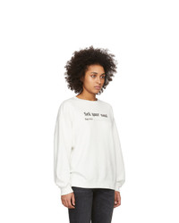 R13 White Sell Your Soul Sweatshirt