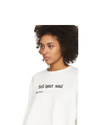 R13 White Sell Your Soul Sweatshirt