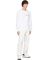 Alexander McQueen White Selvedge Logo Tape Sweatshirt