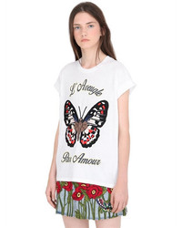 Gucci Butterfly Embroidered Jersey T Shirt