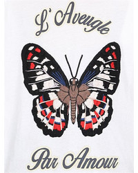 Gucci Butterfly Embroidered Jersey T Shirt