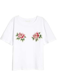 H&M Embroidered T Shirt