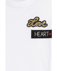 RED Valentino Red Valentino Cotton T Shirt With Embroidered Patches