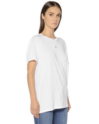 Stella McCartney Star Embroidered Cotton Jersey T Shirt