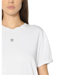Stella McCartney Star Embroidered Cotton Jersey T Shirt