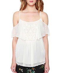 Willow & Clay Embroidered Cold Shoulder Tank