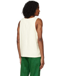 Rhude Off White Embroidered Tank Top