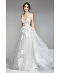 Willowby Galatea Embroidered Tulle Ballgown