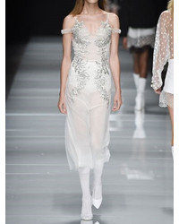 Francesco Scognamiglio Crystal Embroidered Tulle Dress