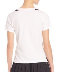Marc Jacobs Embroidered V Neck Tee