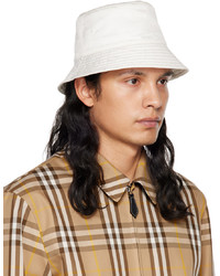 Burberry White Quilted Bucket Hat