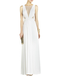 BCBGMAXAZRIA Magdalena Draped Jersey Evening Gown