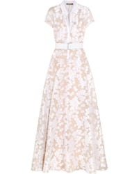 Lela Rose Belted Fil Coup Gown