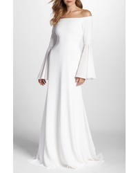 Joanna August Bowie Off The Shoulder Bell Sleeve Gown