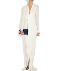 Roland Mouret Compeyson Open Back Stretch Crepe Gown Cream