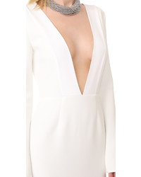 Diane von Furstenberg Deep V Tailored Gown