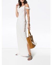 Loewe Fitted Side Split Dress With Leather Detail