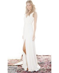 Halston Heritage Draped Cowl Back Gown