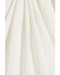 Halston Heritage Twist Front Stretch Cady Gown Off White