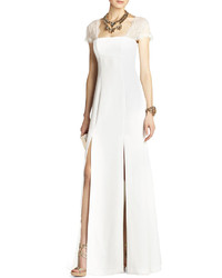 BCBGMAXAZRIA Julia Fitted Lace Back Gown