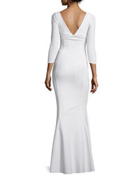 Chiara Boni La Petite Robe Custom Collection Saturnnia 34 Sleeve Twist Front Long Gown