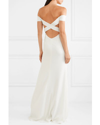Rime Arodaky Louvre Off The Shoulder Crepe Gown