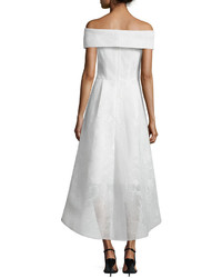 Rickie Freeman For Teri Jon Off The Shoulder High Low Gown