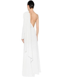 Gareth Pugh One Sleeve Draped Panel Crepe Cady Gown