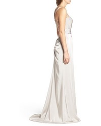 La Femme Ruched Bodice Gown