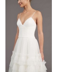 Amsale Saylor Ruffle A Line Gown