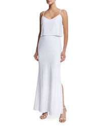 Laundry by Shelli Segal Sleeveless Popover Gown Optic White