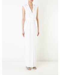 Paule Ka Sleeveless Woven Wrap Dress